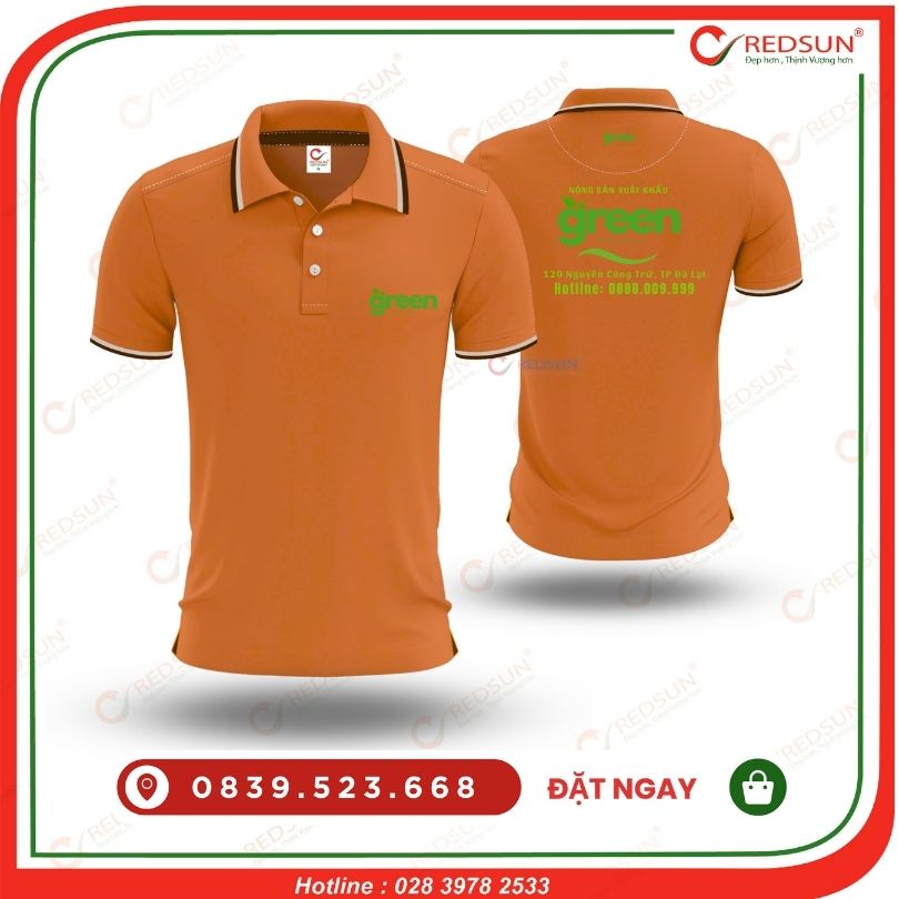 Áo thun đồng phục công nhân công ty Green