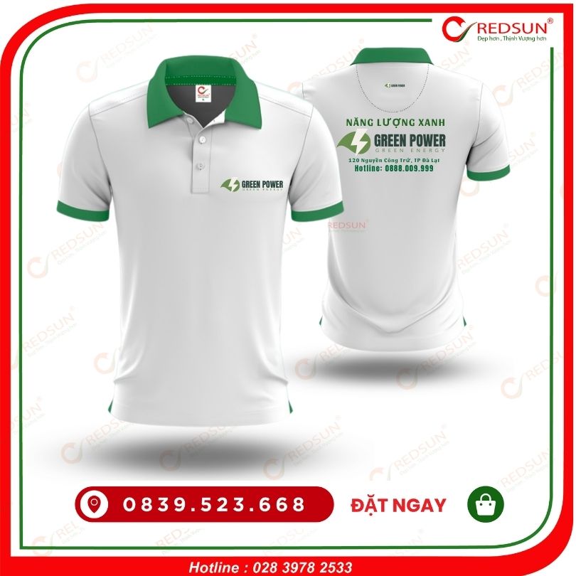 Áo thun đồng phục công nhân công ty Green Power