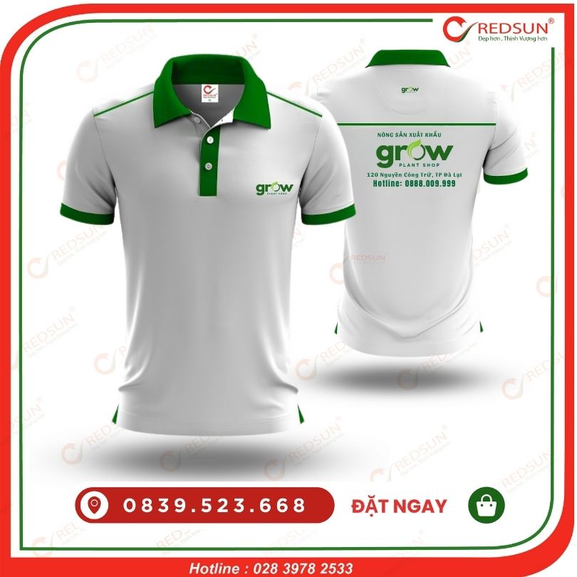Áo thun đồng phục công nhân Công ty Grow
