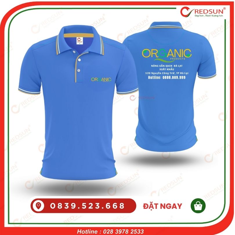 Áo thun đồng phục công nhân công ty Organic