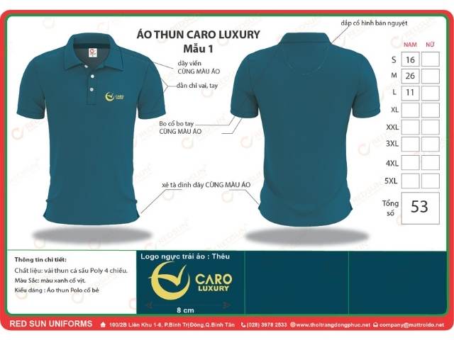 Dự Án May Đồng Phục Công Ty Caro Luxury 