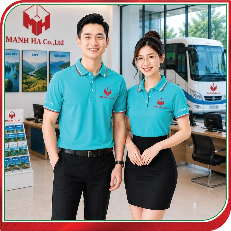 Áo Thun Đồng Phục Công Ty Du Lịch Mạnh Hà