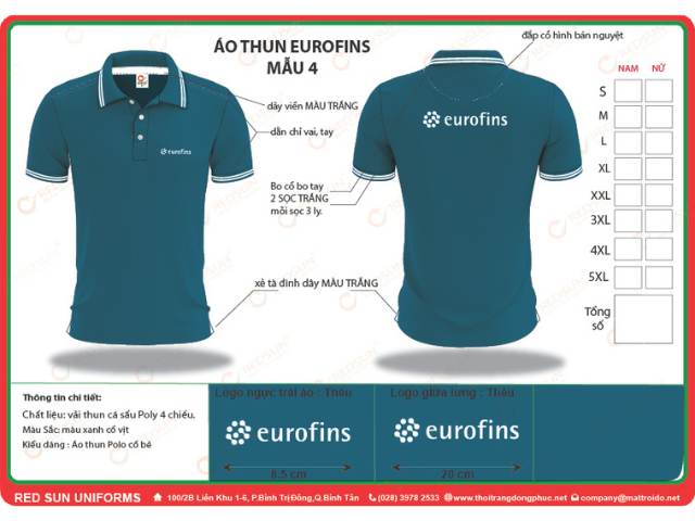Dự Án May Đồng Phục Công Ty Eurofins