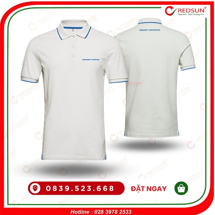 Áo Thun Đồng Phục Công Ty Gemadept Shipping Màu Trắng