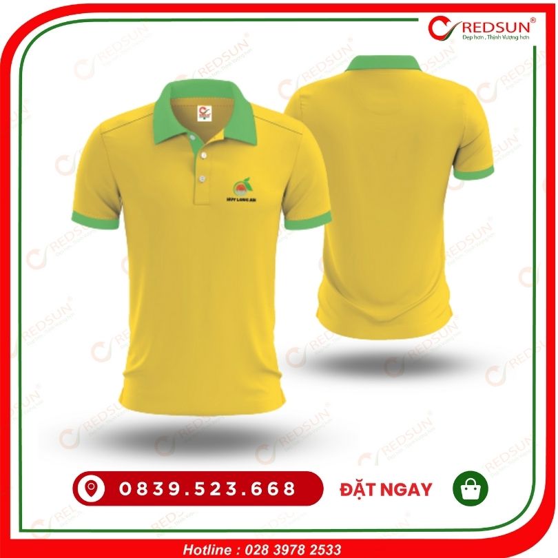 Áo thun đồng phục công ty Huy Long An màu vàng