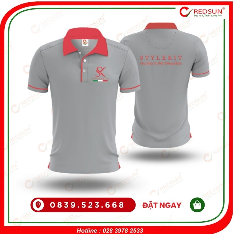 Áo thun đồng phục công ty StyleKit xám