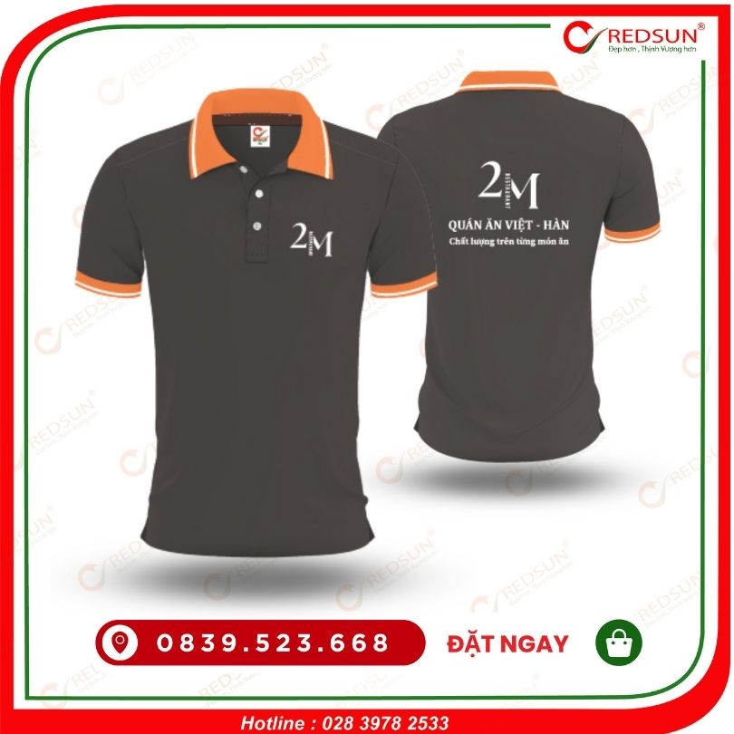 Áo thun đồng phục nhà hàng 2M Việt Hàn Restaurant
