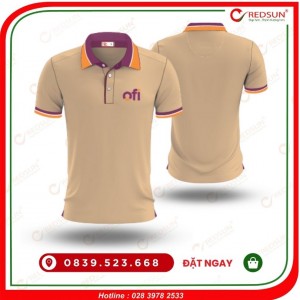 Áo thun đồng phục quán cafe Ofi màu cafe sữa 2