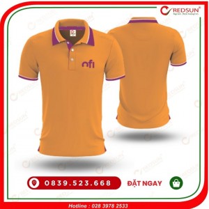 Áo thun đồng phục quán cafe Ofi màu cam 1