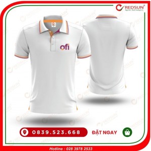 Áo thun đồng phục quán cafe Ofi màu trắng