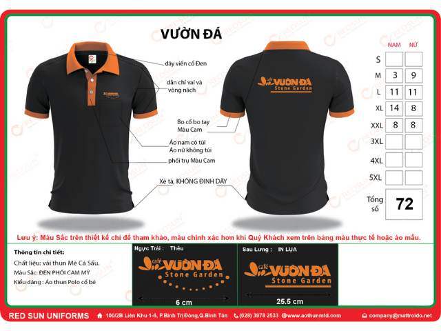 Dự Án Tái Kí May Đồng Phục Quán Cafe Vườn Đá 