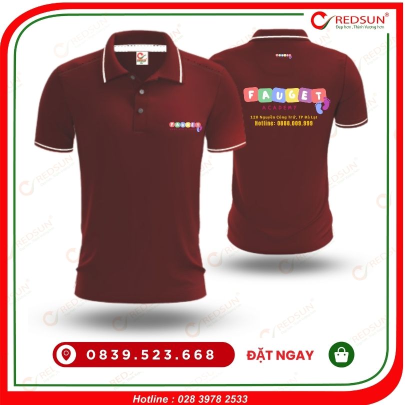 Áo thun đồng phục trung tâm ngoại ngữ Fauget Academy