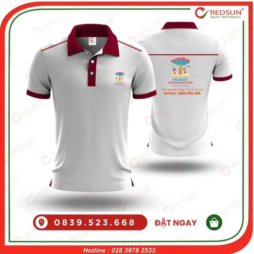 Áo thun đồng phục trung tâm ngoại ngữ Fauget Kindergarten