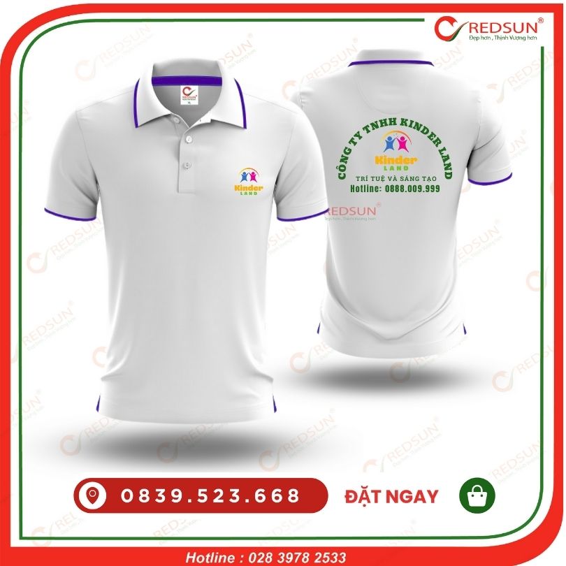 Áo thun đồng phục trung tâm ngoại ngữ Kinder Land