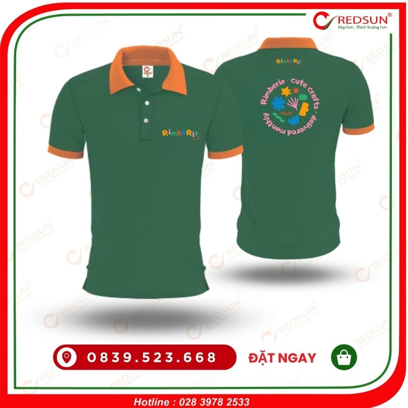 Áo thun đồng phục trung tâm ngoại ngữ Rimberio