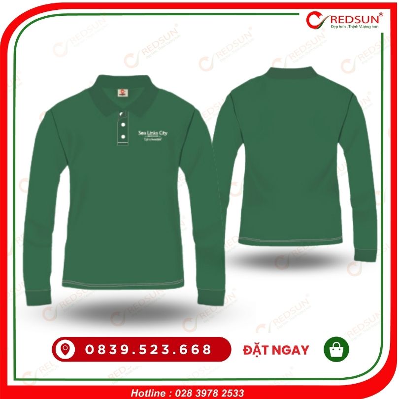 Áo thun tay dài SeaLink màu xanh lá