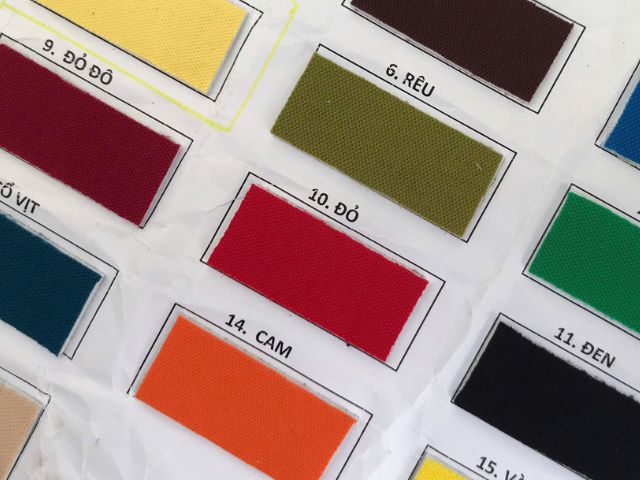 Bảng màu vải cá sấu 100% cotton 4 chiều