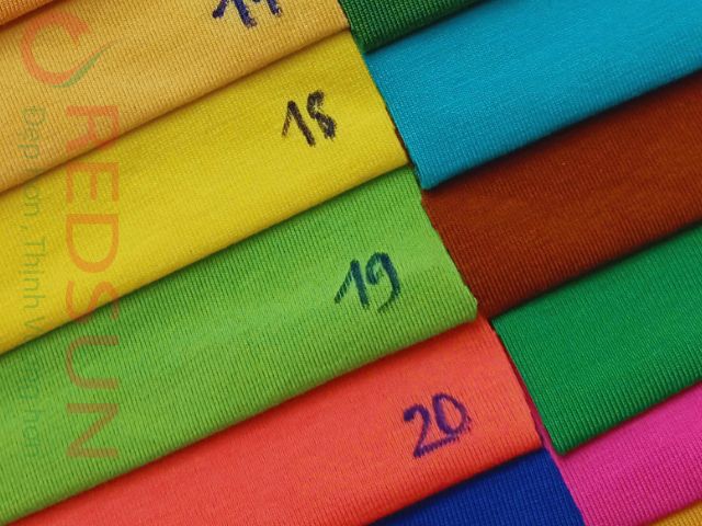 Bảng màu vải thun 100% cotton 4 chiều