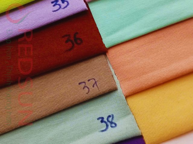 Bảng màu vải thun 100% cotton 4 chiều