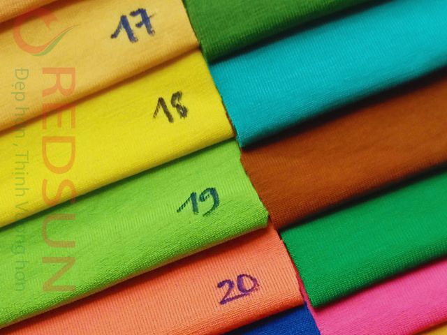 Bảng màu vải thun 100% cotton 4 chiều