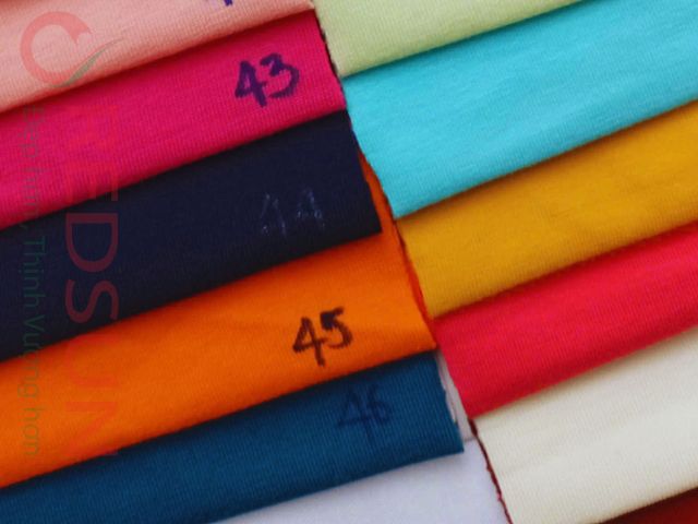 Bảng màu vải thun 100% cotton 4 chiều