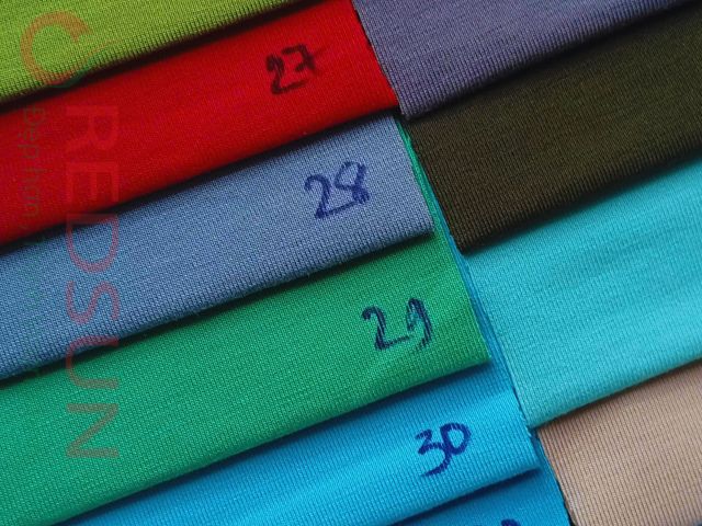 Bảng màu vải thun 100% cotton 4 chiều