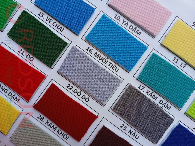 Bảng màu vải thun cá mập 65 2 chiều 