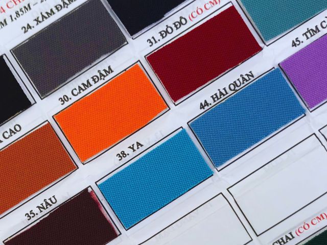 Bảng màu vải thun cá sấu PE 4 chiều 