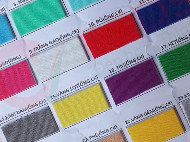 Bảng màu vải thun cá sấu poly 4 chiều 