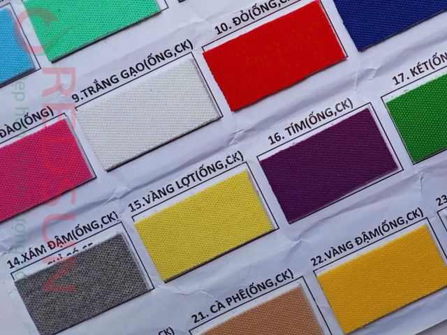 Bảng màu vải thun cá sấu poly 4 chiều 