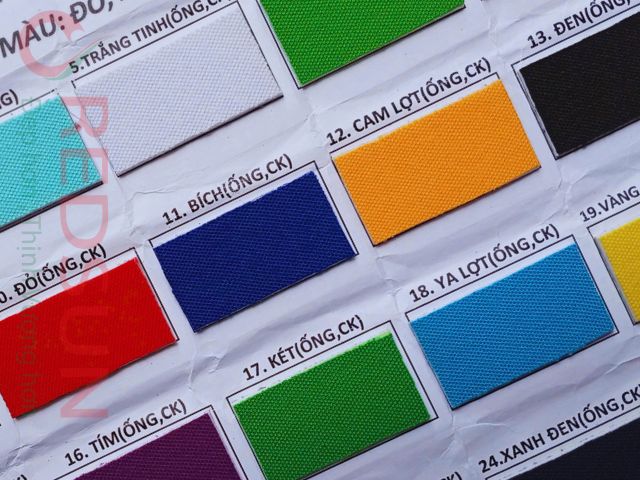 Bảng màu vải thun cá sấu poly 4 chiều 