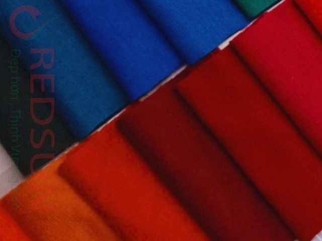 Bảng màu vải thun trơn 100% cotton 2 chiều 