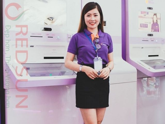 Mẫu đồng phục màu tím chuyên nghiệp phong cách độc đáo 