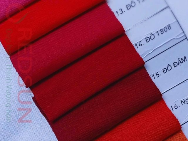 Bảng màu vải thun trơn 65 4 chiều phổ biến 
