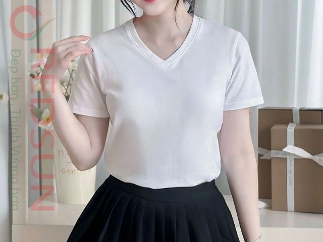 Áo Thun Cổ Tim Giá Rất Rẻ